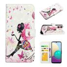 For iPhone 16 Plus Oil Embossed 3D Drawing Leather Phone Case(Flower Fairy) - 1