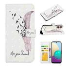 For iPhone 16 Plus Oil Embossed 3D Drawing Leather Phone Case(Feather) - 1