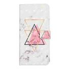 For iPhone 16 Plus Oil Embossed 3D Drawing Leather Phone Case(Triangular Marble) - 2