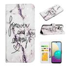 For iPhone 16 Pro Oil Embossed 3D Drawing Leather Phone Case(Words Marble) - 1