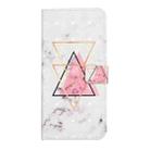 For iPhone 16 Pro Oil Embossed 3D Drawing Leather Phone Case(Triangular Marble) - 2