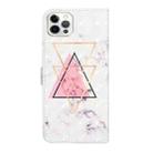 For iPhone 16 Pro Oil Embossed 3D Drawing Leather Phone Case(Triangular Marble) - 3