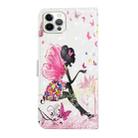 For iPhone 16 Pro Max Oil Embossed 3D Drawing Leather Phone Case(Flower Fairy) - 3