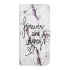 For iPhone 16 Pro Max Oil Embossed 3D Drawing Leather Phone Case(Words Marble) - 2