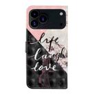 For iPhone 17 Pro Max Oil Embossed 3D Drawing Leather Phone Case(Stitching Marble) - 3