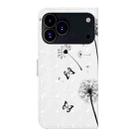For iPhone 17 Pro Max Oil Embossed 3D Drawing Leather Phone Case(Couple Dandelion) - 3