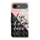 For iPhone 17 Air Oil Embossed 3D Drawing Leather Phone Case(Stitching Marble) - 3