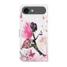 For iPhone 17 Air Oil Embossed 3D Drawing Leather Phone Case(Flower Fairy) - 3