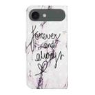 For iPhone 17 Air Oil Embossed 3D Drawing Leather Phone Case(Words Marble) - 3