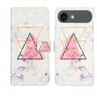 For iPhone 17 Air Oil Embossed 3D Drawing Leather Phone Case(Triangular Marble) - 1
