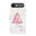 For iPhone 17 Air Oil Embossed 3D Drawing Leather Phone Case(Triangular Marble) - 3