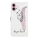 For iPhone 17 Oil Embossed 3D Drawing Leather Phone Case(Feather) - 3