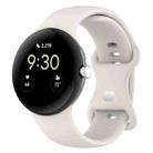 For Google Pixel Watch 2 Solid Color Silicone Watch Band, Size:S Size(Creamy White) - 1