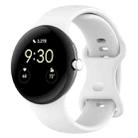 For Google Pixel Watch 2 Solid Color Silicone Watch Band, Size:L Size(White) - 1