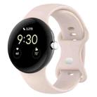 For Google Pixel Watch 2 Solid Color Silicone Watch Band, Size:L Size(Pink) - 1