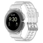 For Google Pixel Watch 2 Integrated Fully Enclosed Silicone Watch Band(Transparent) - 1