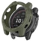 For Garmin Tactix 7 Amoled Armor Hollow TPU Watch Protective Case(Green) - 1