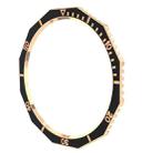 For Samsung Galaxy Watch6 Classic 43mm R950 Solid Color Watch Time Steel Bezel Ring(Black+Rose Gold) - 1