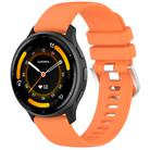 For Garmin Venu 3 Liquid Glossy Silver Buckle Silicone Watch Band(Orange) - 1