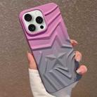 For iPhone 15 Pro Gradient Star TPU Phone Case(Purple) - 1