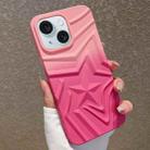 For iPhone 13 Gradient Star TPU Phone Case(Rose Pink) - 1