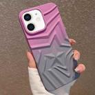 For iPhone 12 Gradient Star TPU Phone Case(Purple) - 1