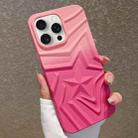 For iPhone 12 Pro Gradient Star TPU Phone Case(Rose Pink) - 1