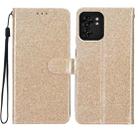 For Motorola Edge 40 Glitter Powder Flip Leather Phone Case(Gold) - 1