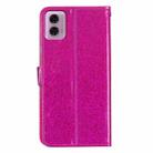 For Motorola Moto G23 Glitter Powder Flip Leather Phone Case(Rose Red) - 3