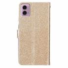 For Motorola Moto G23 Glitter Powder Flip Leather Phone Case(Gold) - 3