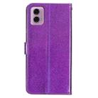 For Motorola Moto G23 Glitter Powder Flip Leather Phone Case(Purple) - 3