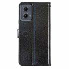 For Motorola Edge 2024 Glitter Powder Flip Leather Phone Case(Black) - 3