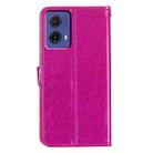 For Motorola Moto G85 Glitter Powder Flip Leather Phone Case(Rose Red) - 3