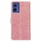 For Motorola Moto G85 Glitter Powder Flip Leather Phone Case(Rose Gold) - 3