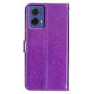 For Motorola Moto G85 Glitter Powder Flip Leather Phone Case(Purple) - 3