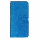 For Motorola Moto G85 Glitter Powder Flip Leather Phone Case(Blue) - 2