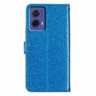 For Motorola Moto G85 Glitter Powder Flip Leather Phone Case(Blue) - 3