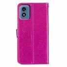 For Motorola Moto G Play 2024 Glitter Powder Flip Leather Phone Case(Rose Red) - 3