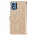 For Motorola Moto G Play 2024 Glitter Powder Flip Leather Phone Case(Gold) - 3