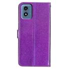 For Motorola Moto G Play 2024 Glitter Powder Flip Leather Phone Case(Purple) - 3