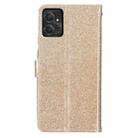 For Motorola Moto G Power 5G Glitter Powder Flip Leather Phone Case(Gold) - 3