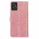 For Motorola Moto G Power 5G Glitter Powder Flip Leather Phone Case(Rose Gold) - 3