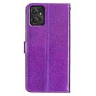 For Motorola Moto G Power 5G Glitter Powder Flip Leather Phone Case(Purple) - 3