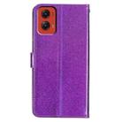 For Motorola Moto G Stylus 5G 2024 Glitter Powder Flip Leather Phone Case(Purple) - 3