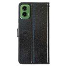 For Motorola Moto G35 Glitter Powder Flip Leather Phone Case(Black) - 3