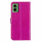 For Motorola Moto G35 Glitter Powder Flip Leather Phone Case(Rose Red) - 3