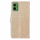 For Motorola Moto G35 Glitter Powder Flip Leather Phone Case(Gold) - 3