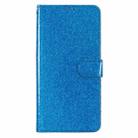 For Motorola Moto G35 Glitter Powder Flip Leather Phone Case(Blue) - 2