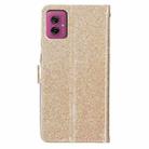 For Motorola Moto G55 Glitter Powder Flip Leather Phone Case(Gold) - 3