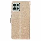 For Motorola Moto G75 5G Glitter Powder Flip Leather Phone Case(Gold) - 3